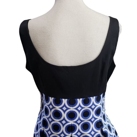 Maggy London Black & Geo Print Fit & Flare Dress Sz 10 NWT - Picture 5 of 16